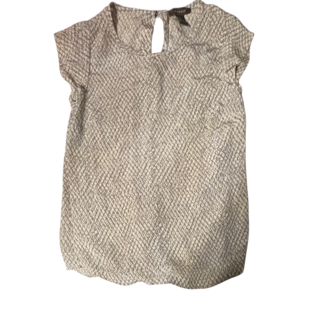Kenar silk top Patterned Gray Top